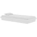 Bed Frame without Mattress White Solid Wood 90x190 cm