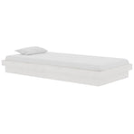 Bed Frame without Mattress White Solid Wood 90x190 cm
