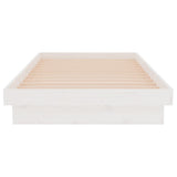Bed Frame without Mattress White Solid Wood 90x190 cm