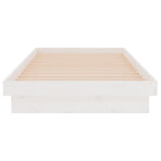 Bed Frame without Mattress White Solid Wood 90x190 cm