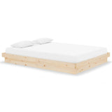 Bed Frame without Mattress Solid Wood 135x190 cm