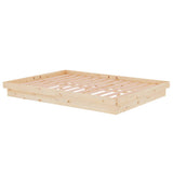 Bed Frame without Mattress Solid Wood 135x190 cm - Top-Down View
