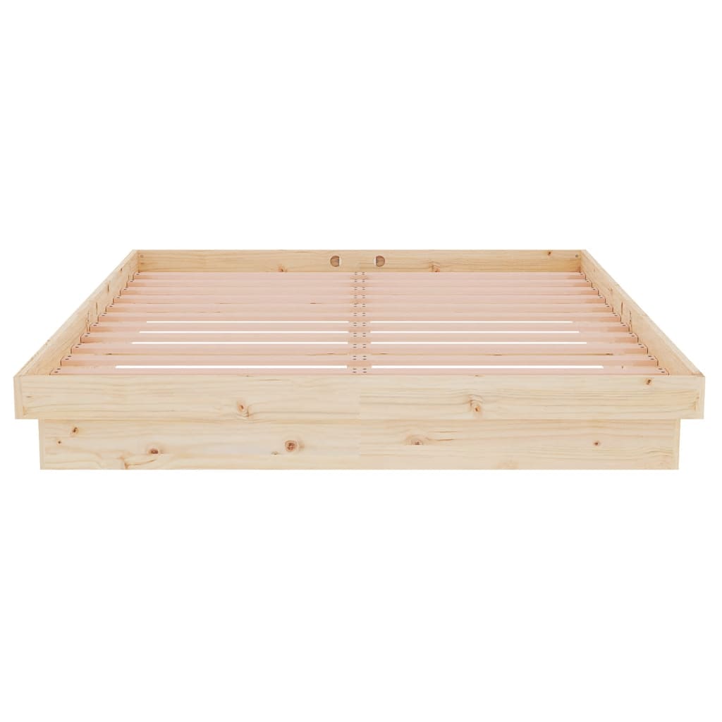 Bed Frame without Mattress Solid Wood 135x190 cm