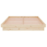 Bed Frame without Mattress Solid Wood 135x190 cm