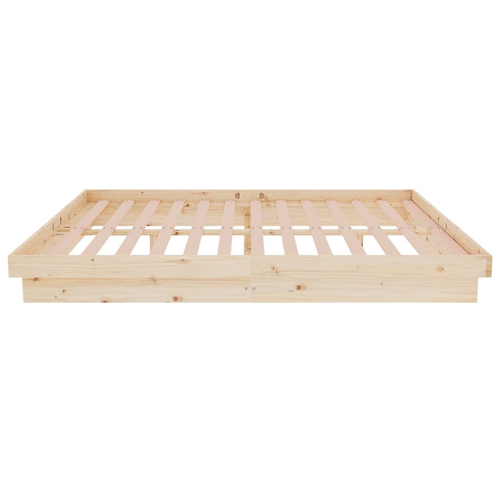 Bed Frame without Mattress Solid Wood 135x190 cm