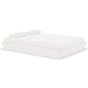 Bed Frame without Mattress White Solid Wood 135x190 cm