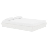 Bed Frame without Mattress White Solid Wood 135x190 cm