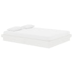 Bed Frame without Mattress White Solid Wood 135x190 cm