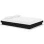 Bed Frame without Mattress Black Solid Wood 135x190 cm