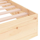 Bed Frame without Mattress Solid Wood 183x203 cm King - Close-Up Angle