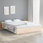 Bed Frame without Mattress Solid Wood 183x203 cm King