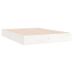 Bed Frame without Mattress White Solid Wood 180x200 cm