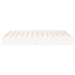 Bed Frame without Mattress White Solid Wood 180x200 cm