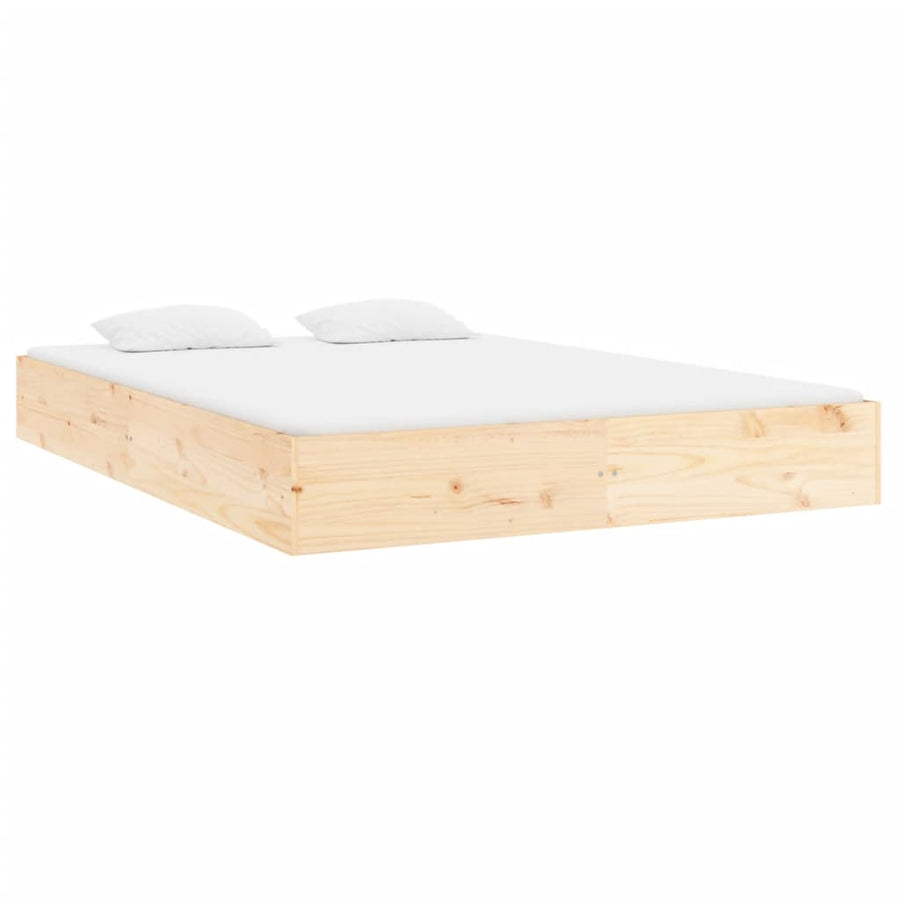 Bed Frame without Mattress Solid Wood 150x200 cm King Size