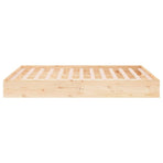 Bed Frame without Mattress Solid Wood 150x200 cm King Size