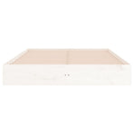 Bed Frame without Mattress White Solid Wood 150x200cm King Size