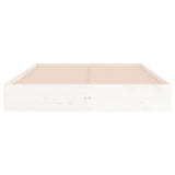 Bed Frame without Mattress White Solid Wood 150x200 cm - 45-Degree Angle