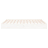 Bed Frame without Mattress White Solid Wood 150x200 cm