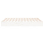 Bed Frame without Mattress White Solid Wood 150x200cm King Size