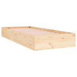Bed Frame without Mattress Solid Wood 90x190 cm - Side View