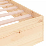 Bed Frame without Mattress Solid Wood 90x190 cm - Close-Up Angle