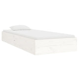 Bed Frame without Mattress White Solid Wood 90x190 cm - Top-Down View