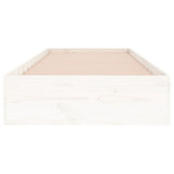 Bed Frame without Mattress White Solid Wood 90x190 cm - 45-Degree Angle