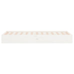 Bed Frame without Mattress White Solid Wood 90x190 cm Single