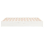 Bed Frame without Mattress White Solid Wood 135x190 cm Double