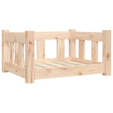 Dog Bed 55.5x45.5x28 cm Solid Wood Pine - Front View