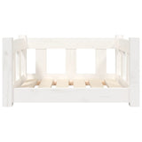 Dog Bed White 55.5x45.5x28 cm Solid Wood Pine - Top-Down View