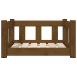 Dog Bed Honey Brown 55.5x45.5x28 cm Solid Wood Pine - Top-Down View