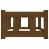 Dog Bed Honey Brown 55.5x45.5x28 cm Solid Wood Pine - 45-Degree Angle