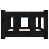 Dog Bed Black 55.5x45.5x28 cm Solid Wood Pine - 45-Degree Angle