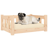 Dog Bed 65.5x50.5x28 cm Solid Wood Pine - Side View