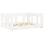 Dog Bed White 65.5x50.5x28 cm Solid Wood Pine
