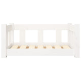 Dog Bed White 65.5x50.5x28 cm Solid Wood Pine - Top-Down View