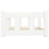 Dog Bed White 65.5x50.5x28 cm Solid Wood Pine - 45-Degree Angle