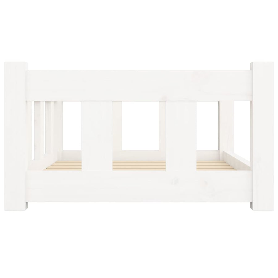 Dog Bed White 65.5x50.5x28 cm Solid Wood Pine