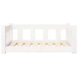 Dog Bed White 75.5x55.5x28 cm Solid Wood Pine - Top-Down View