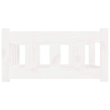 Dog Bed White 75.5x55.5x28 cm Solid Wood Pine