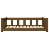 Dog Bed Honey Brown 95.5x65.5x28 cm Solid Wood Pine - Top-Down View