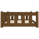 Dog Bed Honey Brown 95.5x65.5x28 cm Solid Wood Pine - 45-Degree Angle