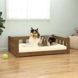 Dog Bed Honey Brown 95.5x65.5x28 cm Solid Wood Pine