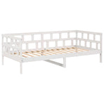 Day Bed without Mattress White Solid Wood Pine 90x190 cm