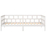 Day Bed without Mattress White Solid Wood Pine 90x190 cm