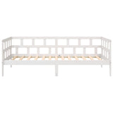 Day Bed without Mattress White Solid Wood Pine 90x190 cm - 45-Degree Angle