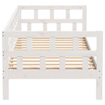 Day Bed without Mattress White Solid Wood Pine 90x190 cm