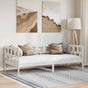 Day Bed without Mattress White Solid Wood Pine 90x190 cm
