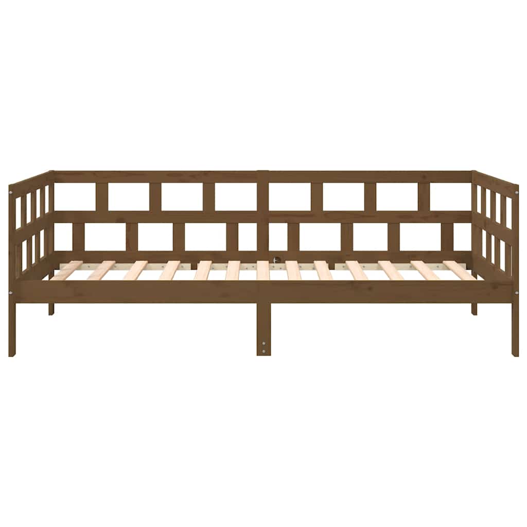 Day Bed without Mattress Honey Brown Solid Wood Pine 90x190 cm